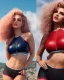 Placeholder: Cherry Crush face and Stephanie Seymour model body, big eyes, upturned nose, curly blonde hair, highly detailed, mini skirt, crop top, thigh high socks, 8K, photorealistic rendering