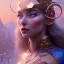 Placeholder: beautiful single woman, landscape, city of the elves, ,rose, gold, very blue sky, crystal domes, glistening oiled shiny, intricate, Exquisite details and textures, highly detailed, digital painting, artstation, concept art, sharp focus, nature background, illustration, 8k, by stability ai, nvidia