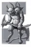 Placeholder: A two-headed devil with muscles, holding an icebreaker in his hands