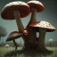 Placeholder: big mushroom monster eating humans