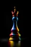 Placeholder: a pawn becoming a queen, symbolising a person's transformation by fulfilling their potential. Brighter colours. The pawn and the Queen are separated