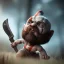 Placeholder: Cute baby video game god of war krotos, axe, mytology, 8k resulation, cinematic lighting, octane render, unreal engine 5, realistic