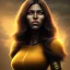 Placeholder: portrait, insanely detailed, heroïc fantasy setting, woman, dark-skinned, indian, black hair