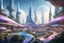 Placeholder: theme park of the city of the future 2050, fairy tale, radiance, abstraction