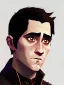 Placeholder: Portrait of a 30 year old strange gay warlock like Jake Gyllenhaal