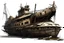 Placeholder: ship, post-apocalyptic, concept art, blank background