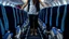 Placeholder: woman stands leaving wet spot on airplane seat