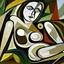 Placeholder: picasso abstract brown woman lying