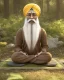 Placeholder: guru nanak dev ji meditating in the forests