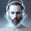 Placeholder: Short Beard Dj Headphones Christian Boshell cinematic photorealistic futuristic Star Wars style, hints of michelangelo, intricate detail, sci-fi, volumetric lighting