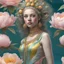 Placeholder: PHOTOREALISTIC PORTRAIT OF A GIRL of Cirque dU soleil, WALKING ON THE SHORE AT THE MOONLIGHT, AND EMBRACING PINK YELLOW PEONIES, VIVID colors: torquoise, pale salmon, persimmon, grey-green , pale lemon yellow, greenish gold, metallic bronze. HIGH RESOLUTION AND DETAILS, HIGH DEFINITION, STYLE BY RAFFAELLO, MICHELANGELO, KAROL BAK, ANDY WARHOL, Anna DittmannULTRA detailed; CORRECT anatomy, FACE and eyes, STYLE by JEAN BAPTISTE MONGE, H.R. Giger, MICHELANGELO, Gustave Dore, LEONARDO DA VINCI,