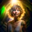 Placeholder: portrait of hippie pixie hovering in the underground grove sparkling light dust, in the style of dali, 8k, down-light, soft light, depth of field, photo realism, trending on art station, high detail, smoke and fog