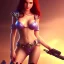 Placeholder: sexy barmaid from a space western