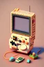 Placeholder: 3D pixel retro tiny cute electronics render.