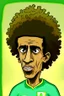 Placeholder: Luis Gustavo Brazilian football player . cartoon 2d