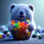 Placeholder: jelly bean, gummy bear, Photograph, beautiful, Unreal Engine 5, lens macro, utra realistic, hyper detailed