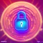 Placeholder: [[Modern lock and key, gradient background]] :: futuristic, lock, key, digital art, anime, studio ghibli style