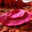 Placeholder: A pink kingdom in photo light designed in Navajo yarn