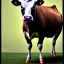 Placeholder: A cow wearing a pantsuit