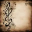 Placeholder: Rustic Grunge Textured Musical Notes Background.