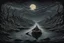 Placeholder: on the dark river in a boat the crepy boatman is the death goes for the souls of the dead people, surreal style, dark colors, strange landscape, detailed, sinister, depressive, surreal style crepy stunning