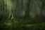 Placeholder: green robed elf in forest, highly detailed, 8k, atmospheric lighting, trending on artstation