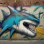 Placeholder: graffiti art - write Shark