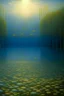 Placeholder: A grayish blue underwater kingdom painted by Georges Seurat