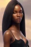 Placeholder: 8k 4d photo realistic Highly detailed portrait of stunningly beautiful black woman with long silky hair, by Bryan Lee O'Malley, by Cliff Chiang, by Greg Rutkowski, portrait illustration, cute fine face, pretty face, realistic shaded perfect face, symmetrical eyes, perfect eyes, fantasy setting