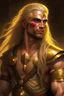 Placeholder: warrior, blonde, male, tan, jewels, gladiator, long hair, elf