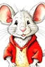 Placeholder: "Let's sketch Stuart Little, the adventurous mouse, against a pristine white background in a style perfect for a kids' coloring book! Show Stuart with his tiny red sweater and friendly smile, perhaps holding his iconic cap. Capture his curious eyes and whiskers, showcasing his brave and charming personality. Use simple, playful lines to depict Stuart's small stature and endearing features. Invite kids to add their chosen colors to this sketch, letting their imagination run wild as they bring Stu