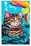 Placeholder: smoking a malbough shark cat fish in the style of warhol