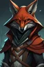 Placeholder: mysterius hunter with fox's mask like bloodborn style