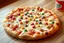 Placeholder: photorealistic Pizza from pizza hut with candy topping