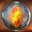 Placeholder: crystal ball containing fire