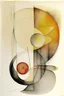 Placeholder: abstract watercolour by barbara hepworth and paul klee in gold and grey with a hint of red