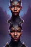 Placeholder: sango fantasy, fantasy magic, intricate, sharp focus, illustration, highly detailed, digital painting, concept art, matte, artgerm and paul lewin and kehinde wiley, masterpiece Asian lady black panther Papu New Guina pyramid black silver space lady space blood moon galaxy