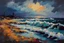 Placeholder: John Lowrie Morrison oil painting tufting tapestry stormy sea shores