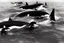 Placeholder: An orca army fighting in WW2, swimming up a stream to attack