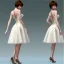 Placeholder: realistic photo 17-year-old boy Russian guy short male hairstyle short brown hair shorthair guy in women's cocktail dress that fit wide hips and lace tights beautiful cleavage big ass high heels delicate graceful with a very thin waist delicate thin very elegant with a very thin waist in lace stockings with heels in the restaurant new year