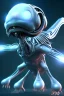 Placeholder: full length aliens clean art NFT, blender 3d