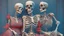 Placeholder: Famous Skeleton Couple Posing together wearing 1920's Hollywood Grandeur; Surreal, Intricately Detailed, Beautiful, Colorful, award-winning, high definition, ultra-detailed, beautiful, rose tones