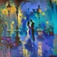 Placeholder: in the shadows romantic mood impressionist style