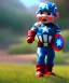 Placeholder: Baby captain america, full body, bokeh