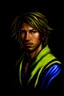 Placeholder: Portrait of Tidus, from Final Fantasy X; Caravaggio style