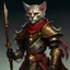 Placeholder: a tabaxi in necromancer armour with heterochromia gold and red eyes baldurs gate style with skeleton army