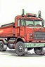 Placeholder: /image prompt dump truck cartoon style, thick lines, low detail, no shading, --ar 9:11