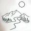 Placeholder: Mountain and river art