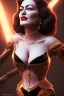 Placeholder: Joan Crawford as evil queen in black leather, busty, cleavage, dominatrix, curvy, angry, stern look. unreal 5, octane render, cinema4d, dynamic lighting, dramatic lighting, 4k, redshift render, highly detailed, hyper realistic,anthropomorphic