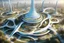 Placeholder: theme park of the city of the future 2050, fairy tale, radiance, abstraction, bird's eye view